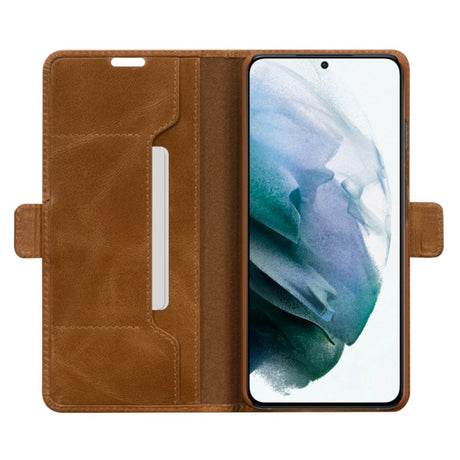 Samsung Galaxy S21 dbramante1928 Copenhagen Slim Leather Cover m. Lommebok - Tan