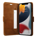 iPhone 13 dbramante1928 Copenhagen Slim Leather Flip Cover m. Lommebok - Tan