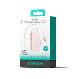 Joyroom JR-PR2L PowerBank m. USB-C Kabel & Lightning Kabel - 35W / 10.000 mAh - Lyserød