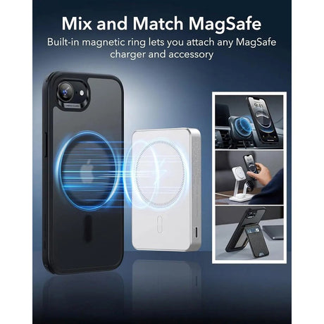 iPhone 16e - ESR Classic Hybrid Cover - MagSafe Kompatibel - Mat Sort