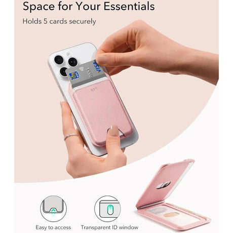 ESR MagSafe Kortholder m. Indbygget Ståfunktion - Lyserød