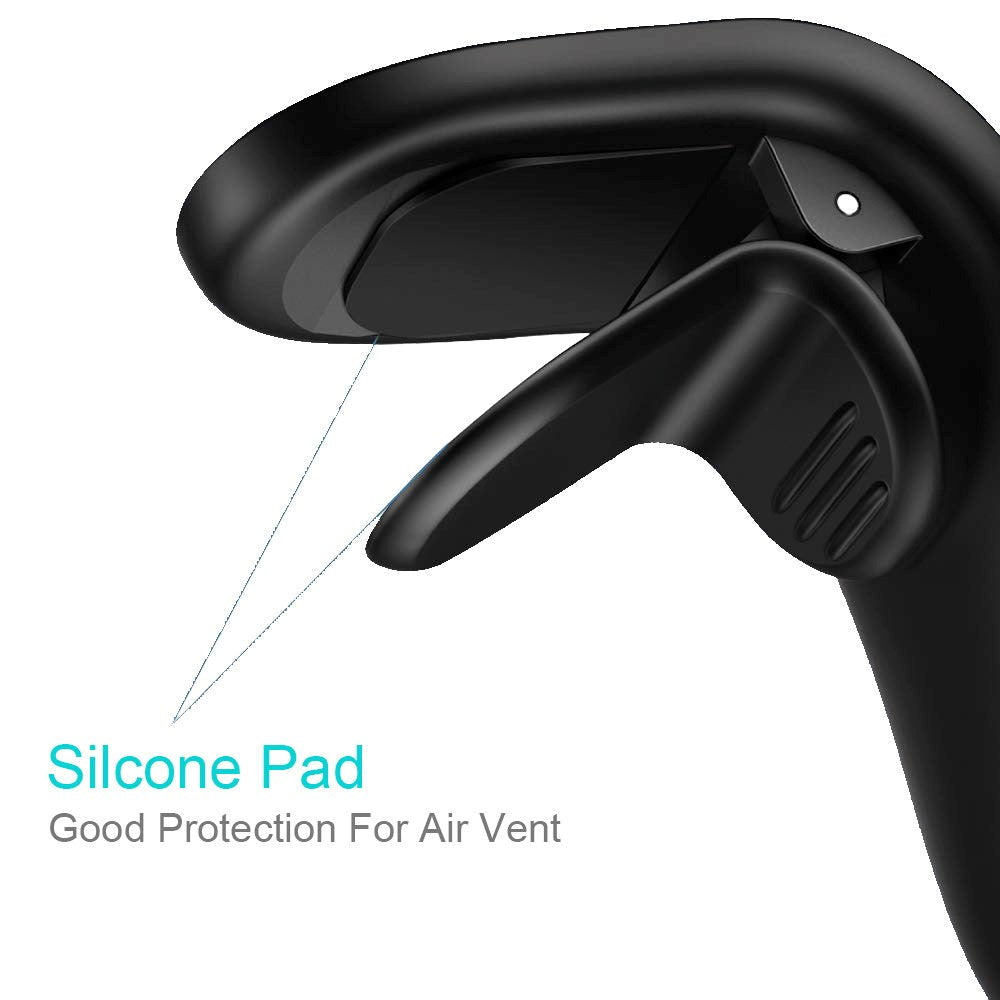 Maxlife magnetisk mobilholder for luftventil med klips - sølv / svart