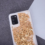 Samsung Galaxy S23 Ultra Transparent Glitter Bakdeksel - Gull