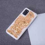 Samsung Galaxy S23 Ultra Transparent Glitter Bakdeksel - Gull