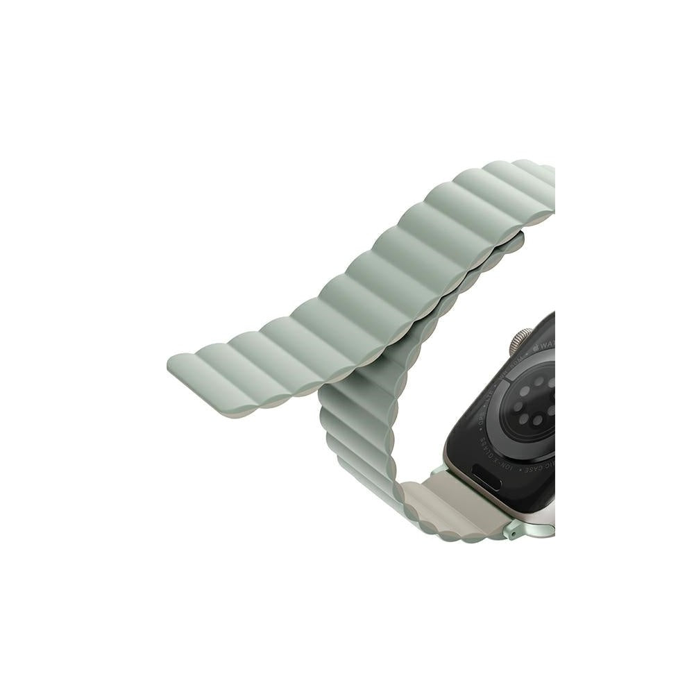Apple Watch (42/44/SE/45/46/49 mm) UNIQ Revix vendbar klokkerem Magnetisk - Sage / Beige