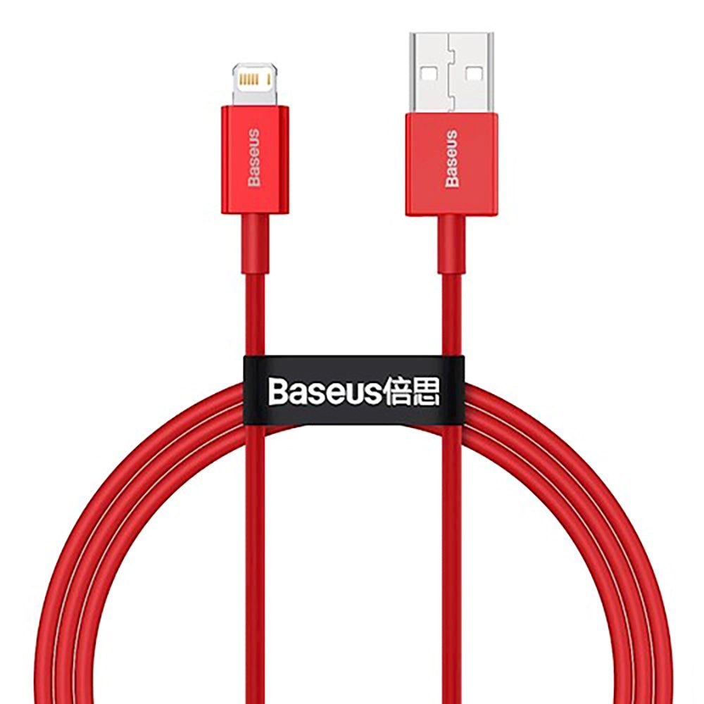 Baseus Superior Series 1m USB-A til Lightning-kabel - Rød