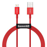 Baseus Superior Series 1m USB-A til Lightning-kabel - Rød