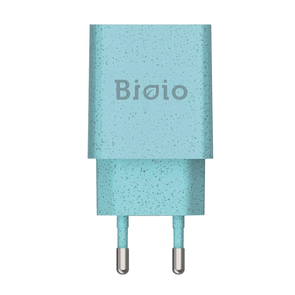 Bioio 12W Vegglader m. USB-A - Bioplast - Blå