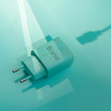 Bioio 12W Vegglader m. USB-A - Bioplast - Blå