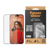 iPhone 15 Pro PanzerGlass Ultra Wide Fit Beskyttende glass m. EasyAligner - Diamantstyrke - Gjennomsiktig