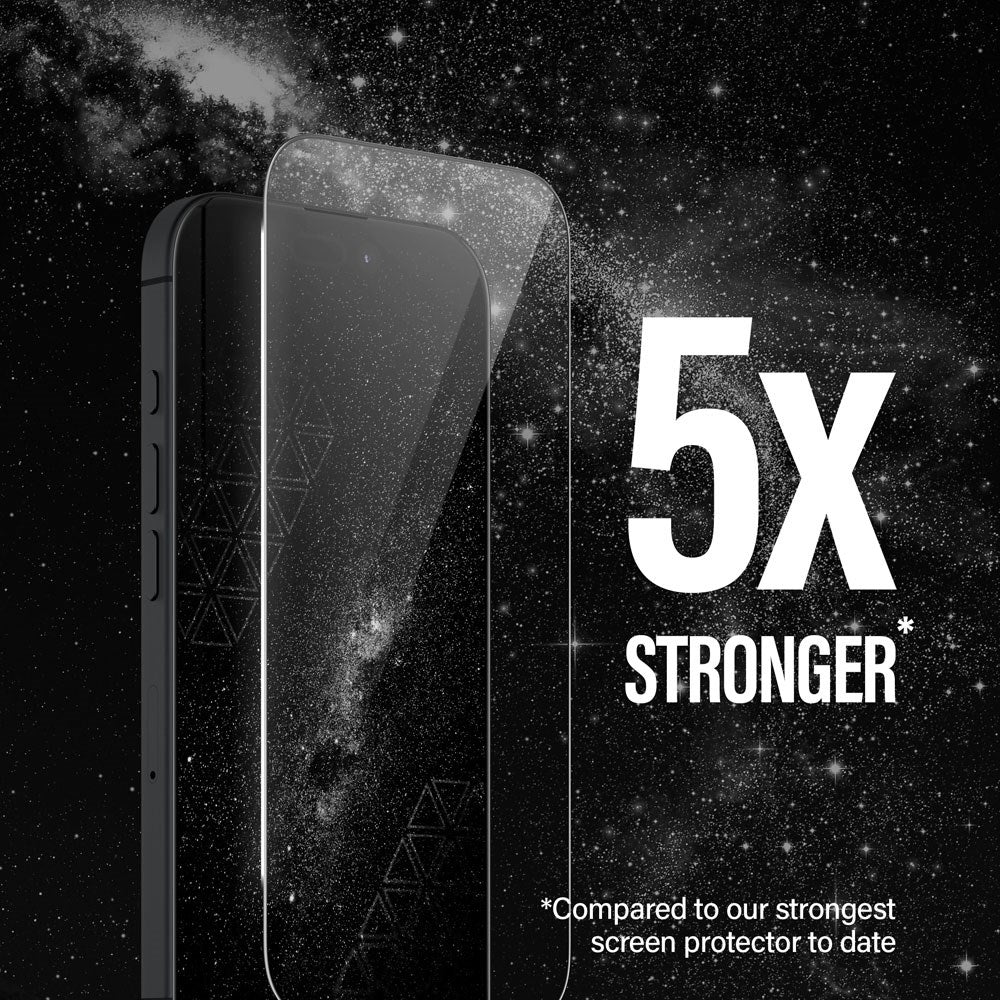 iPhone 16 Pro PanzerGlass Ultra Wide Fit Keramisk Beskyttende glass m. EasyAligner - Black Edge