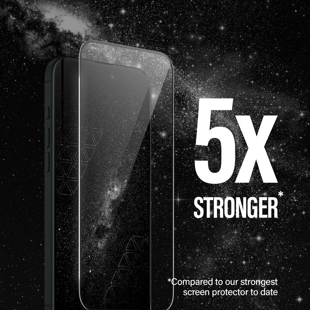 iPhone 15 Plus / 16 Plus PanzerGlass Ultra Wide Fit Ceramic Beskyttelsesglas m. EasyAligner - Sort Kant