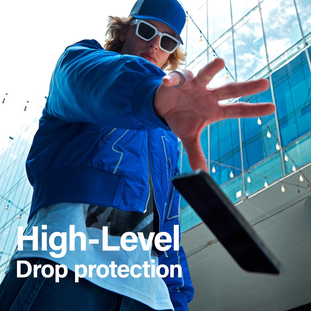 iPhone 16 Plus PanzerGlass Ultra Wide Fit beskyttelsesglass m. EasyAligner - Diamond Strength - Transparent / Black Edge