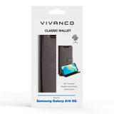 Vivanco Classic Wallet Flip Cover m. Lommebok - Samsung Galaxy A16 - Svart