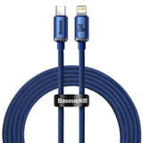 Baseus Crystal Shine Kabel USB-C til Lightning PD 20W - 2m - Blå