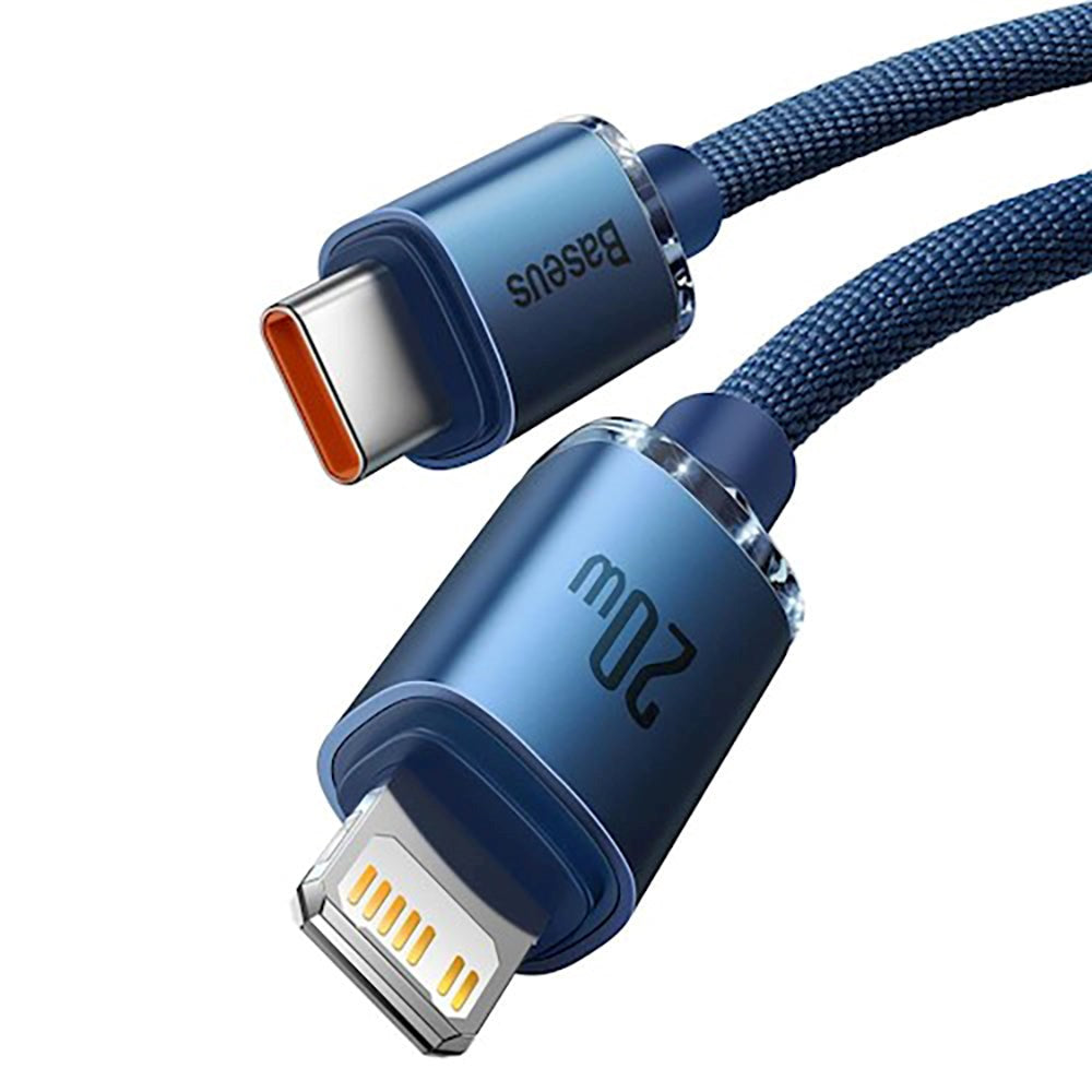 Baseus Crystal Shine Kabel USB-C til Lightning PD 20W - 2m - Blå