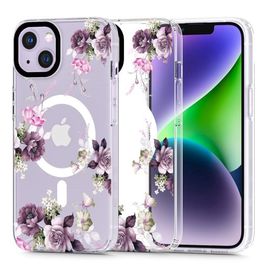 iPhone 14 Tech-Protect MagMood Bakdeksel - MagSafe-kompatibelt - Spring Floral
