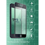 iPhone 8 Plus / 7 Plus / 6(s) Plus Garbot 3D Perfect Fit herdet glass - Dekselvennlig - Gjennomsiktig / svart kant