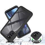 Motorola Moto G22 / E32 / E32s Tech-Protect DEFENSE360 Cover m. Skærmbeskyttelse - Gennemsigtig / Sort