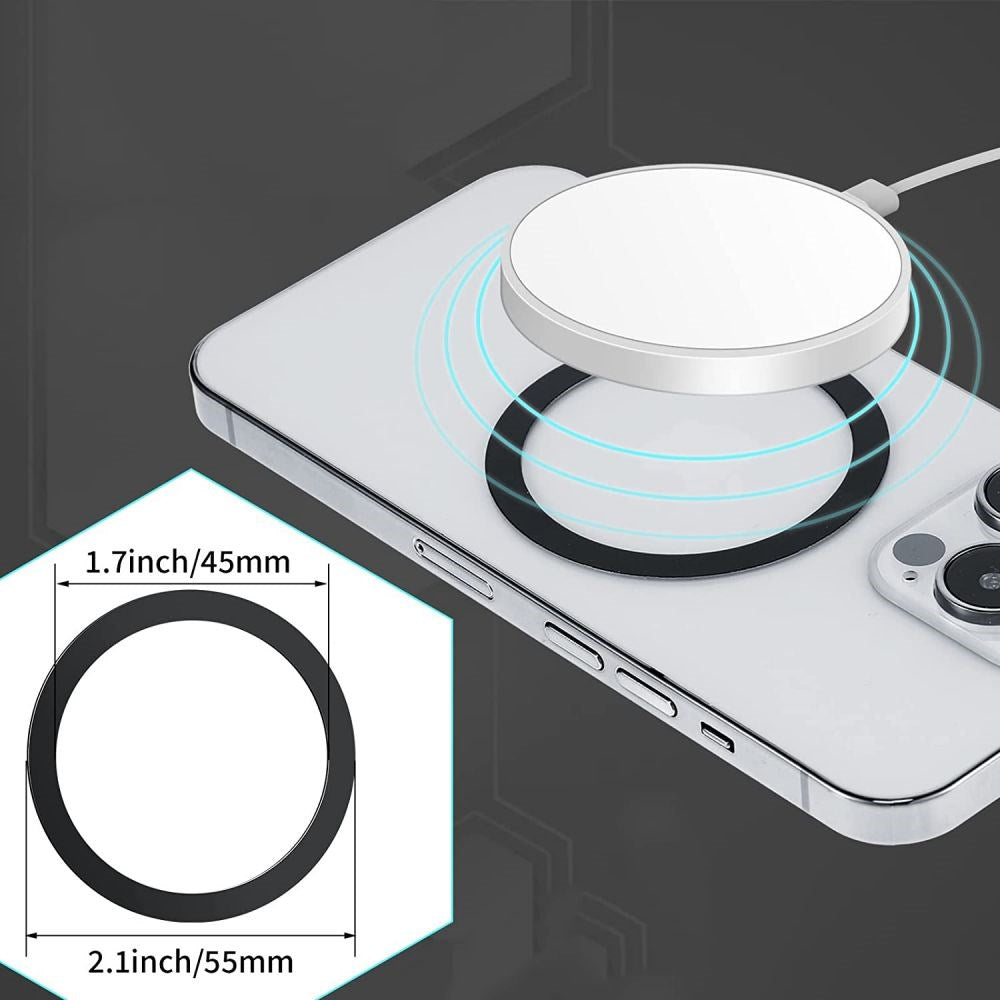 Tech-Protect Magnetisk Ring - MagSafe-kompatibel - 2 Pack - Svart / Sølv