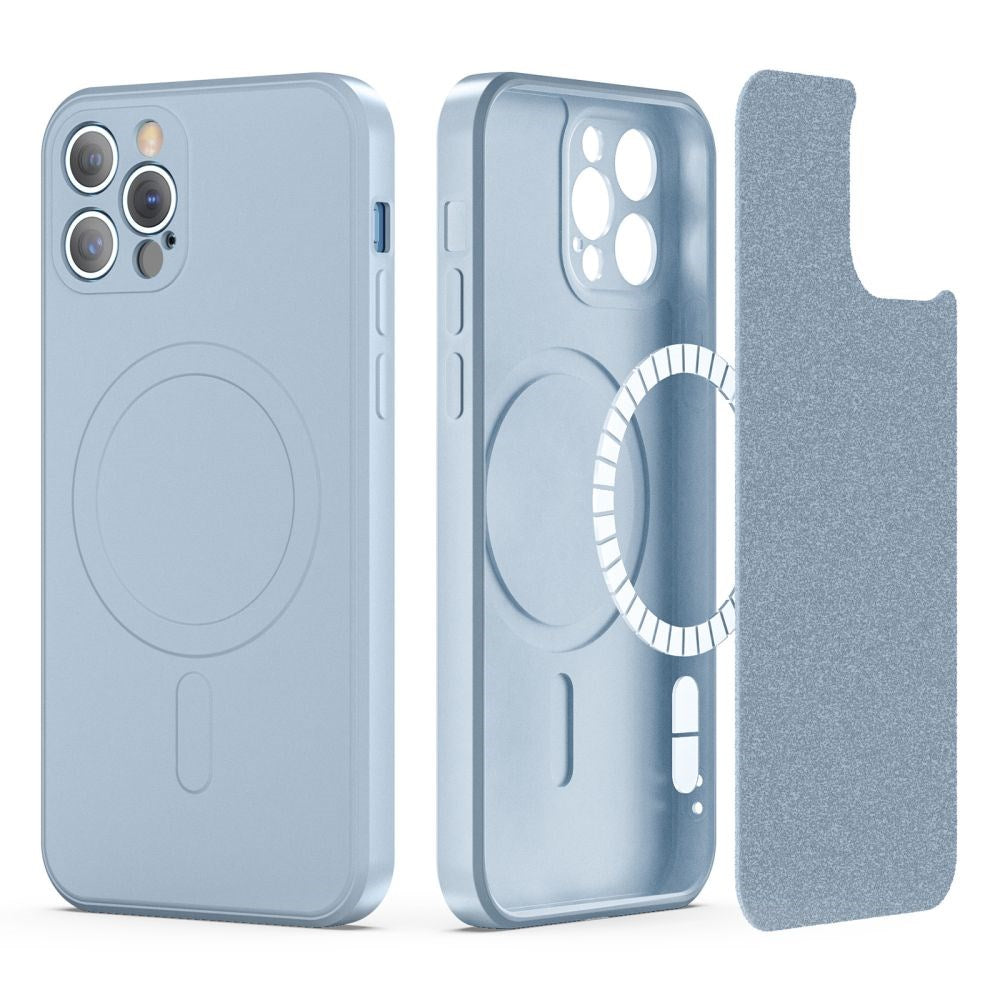 iPhone 12 Pro Tech-Protect Icon Silikone Bagside Cover - MagSafe Kompatibel - Sky Blue