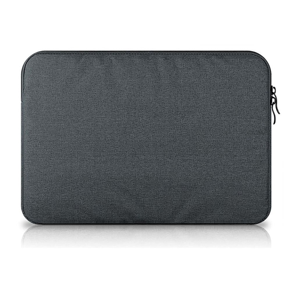 Tech-Protect Stof Laptop Sleeve 13-15" m. Ekstra Lomme (33 x 24 cm) - Mørkegrå