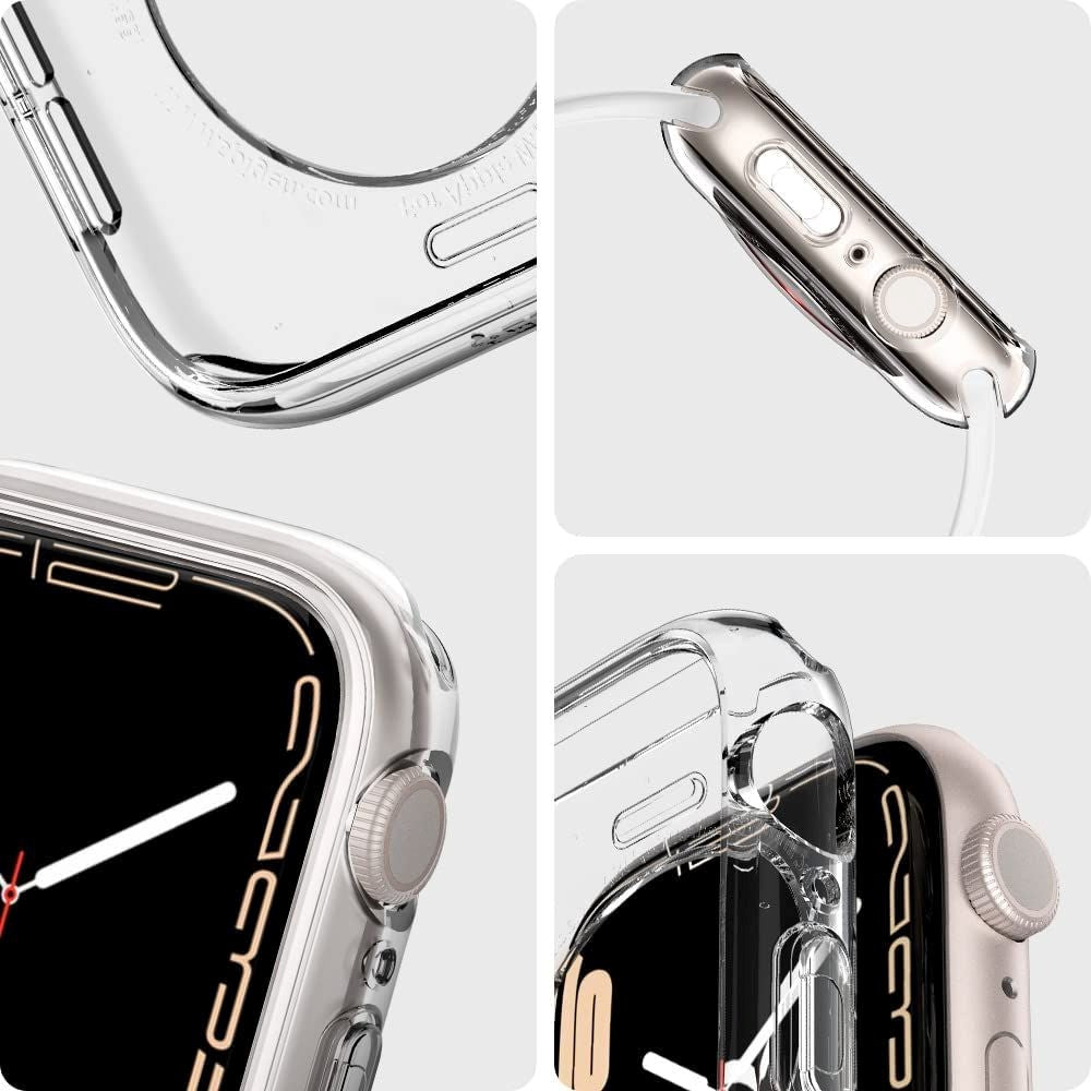 Spigen Apple Watch (44/SE/45mm) Liquid Crystal Cover - Gennemsigtig