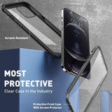 iPhone 13 Pro i-Blason Ares Bagside Cover m. Skærmbeskyttelse - Sort