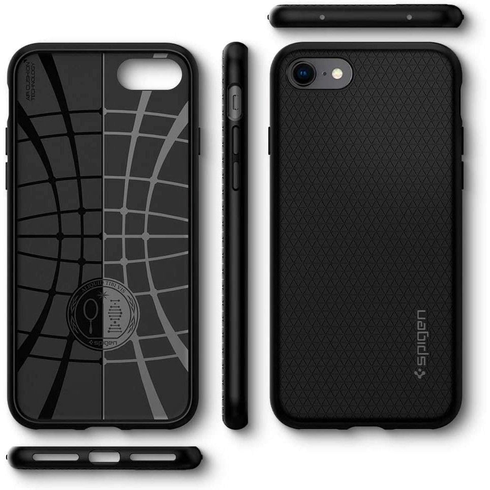 SPIGEN Liquid Armor Cover iPhone SE (2022/2020)/8/7 - Svart