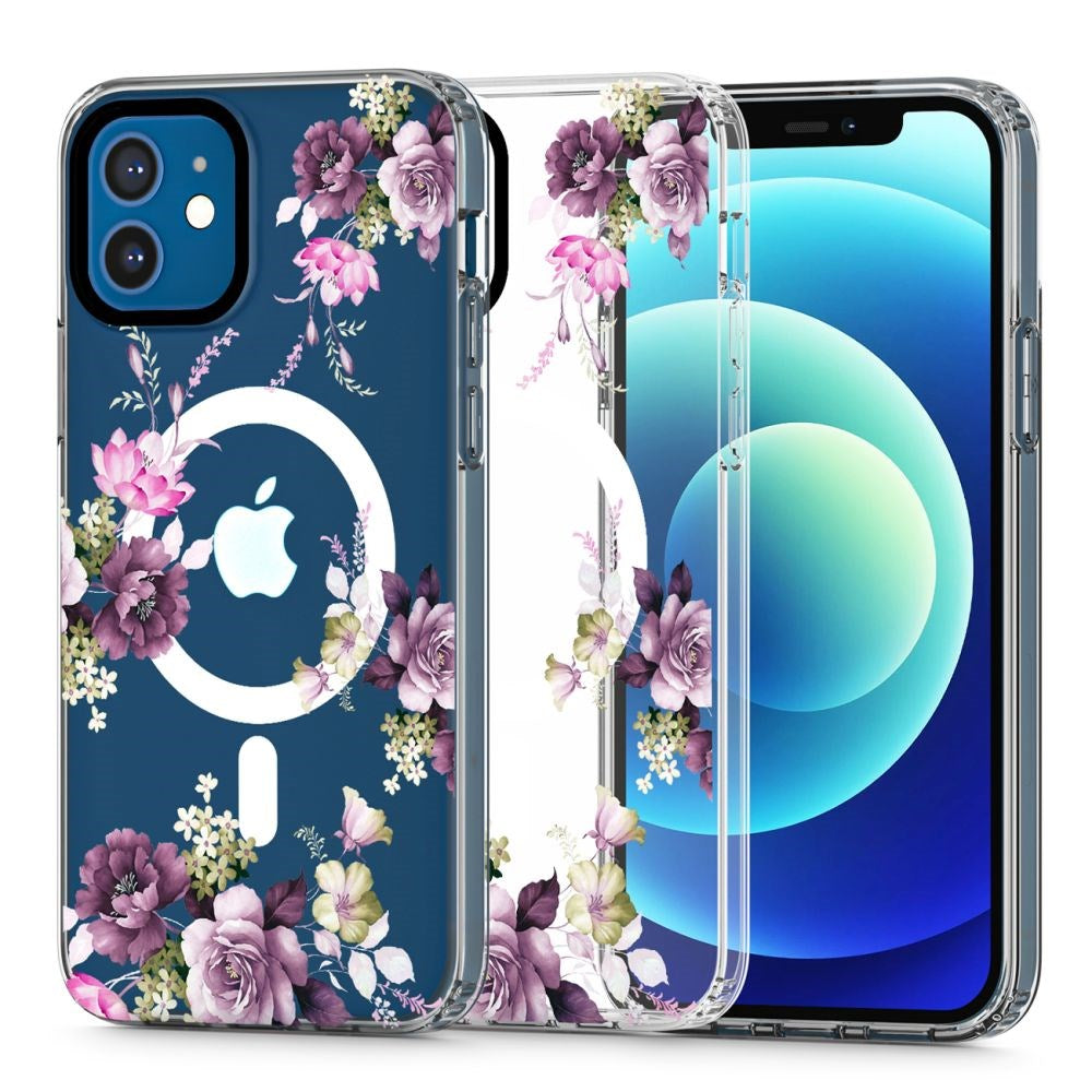 iPhone 12 / 12 Pro Tech-Protect MagMood Bagside Cover - MagSafe Kompatibel - Spring Floral