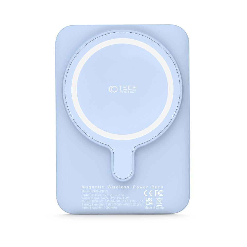 Tech-Protect Wireless Powerbank 5000 mAh - MagSafe-kompatibel - Blå