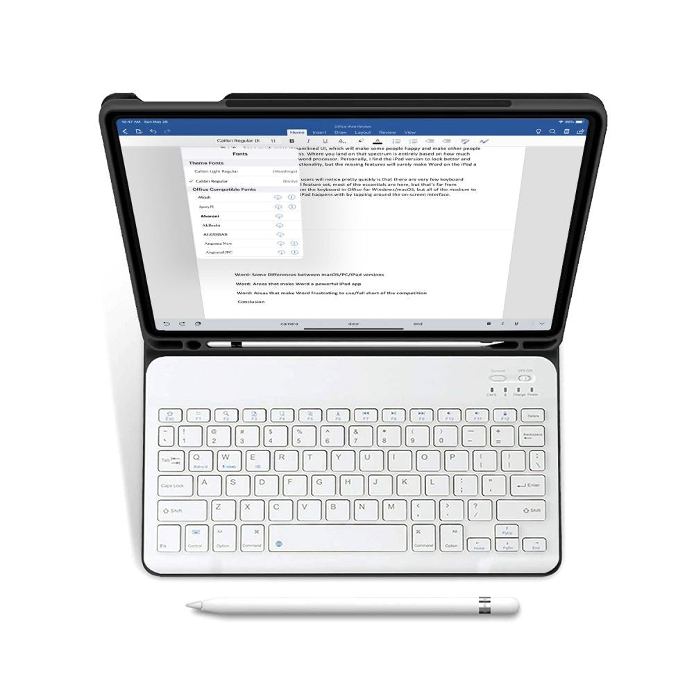 iPad Air 10,9-11" (2025-2020) Tech-Protect tastaturdeksel med blyantholder - engelsk layout - svart