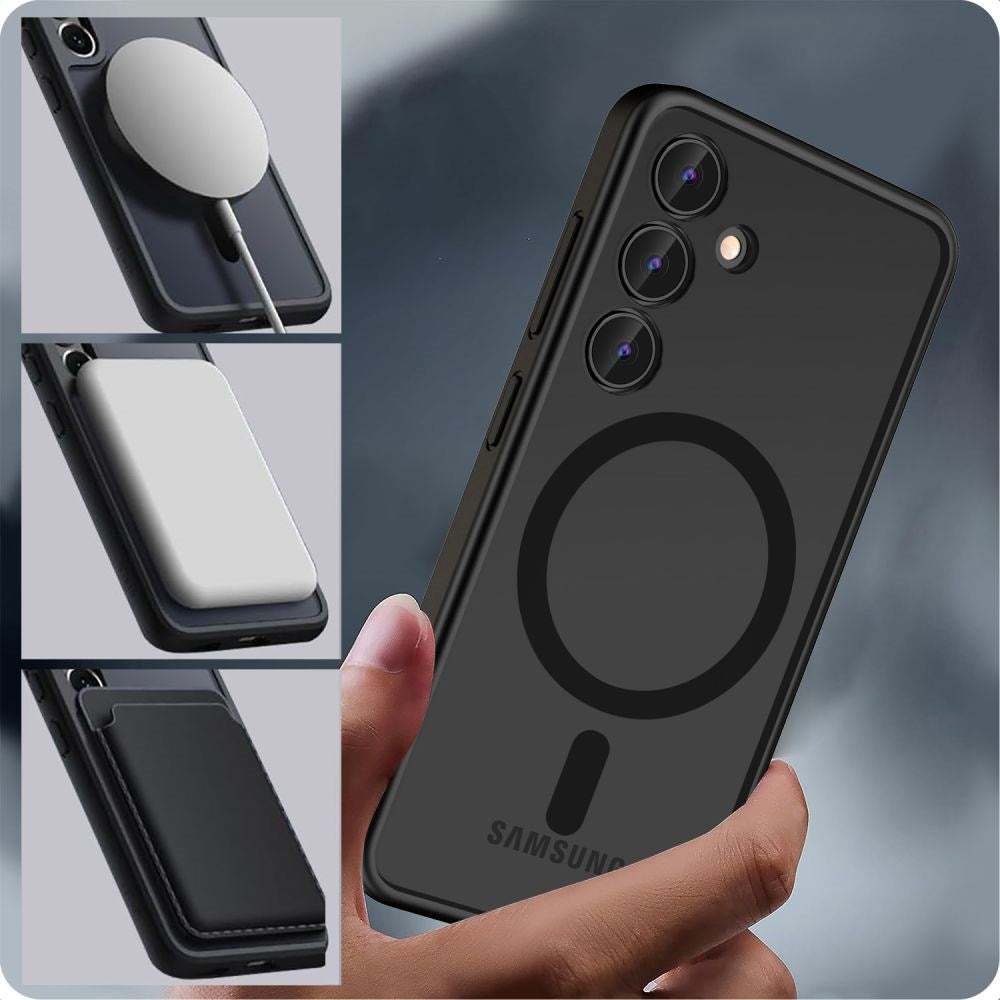 Samsung Galaxy S24 Ultra Tech-Protect Magmat Bakdeksel - MagSafe-kompatibelt - Matt Svart