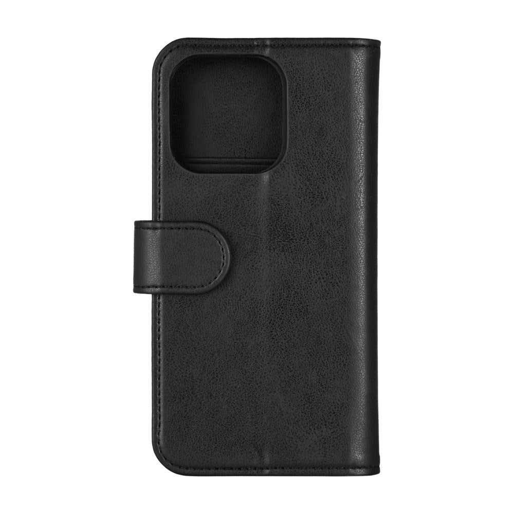 iPhone 16 Pro Essentials Kunstlæder Flip Cover - Sort