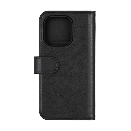 iPhone 16 Pro Essentials 2-i-1 Kunstlæder Flip Cover m. Aftagelig Funktion - Sort
