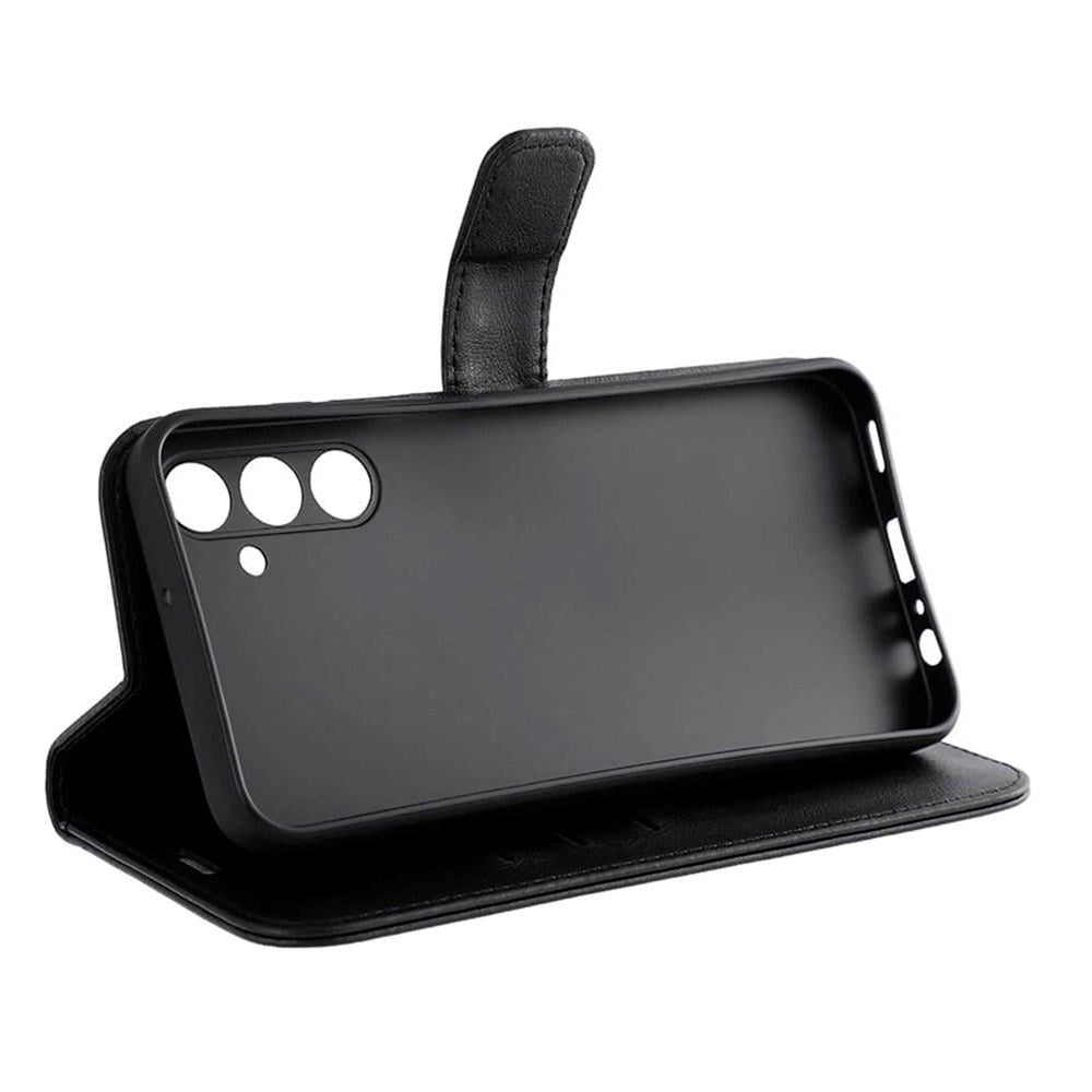 Samsung Galaxy A15 (5G) / A15 RadiCover Vegan Leather Flip Cover - 86 % strålebeskyttelse - Svart