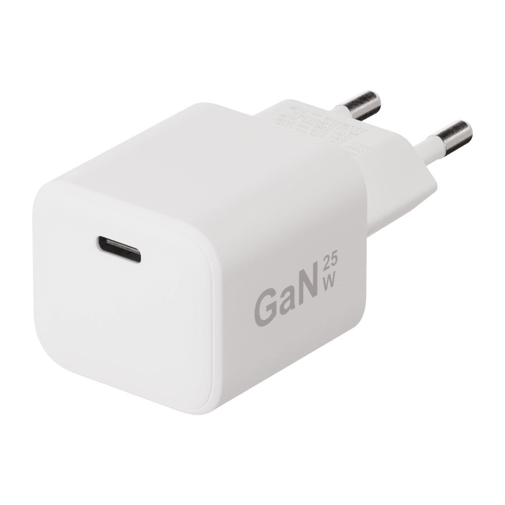 X2O Vægoplader m. 1x USB-C & 1x USB-C Kabel - 1.2m / 25W - Hvid