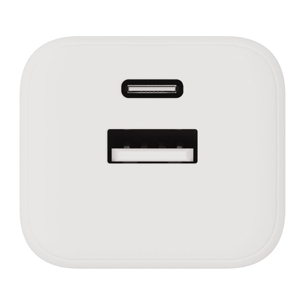 X2O Vægoplader m. 1x USB-A & 1x USB-C - 35W - Hvid