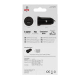 X2O Dobbelt Biloplader USB-A & USB-C / 30W - Sort