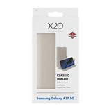 Samsung Galaxy A37 X2O Classic Wallet Flip Cover m. Kortholder & Ståfunktion - Beige