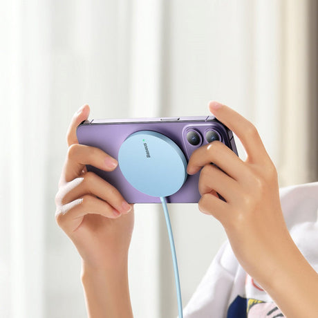 Baseus Simple Mini3 Magnetisk 15W trådløs lader - MagSafe-kompatibel - Blå