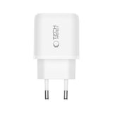 Tech-Protect Vægoplader m. 1x USB-C & 1x USB-A - 65W - Hvid