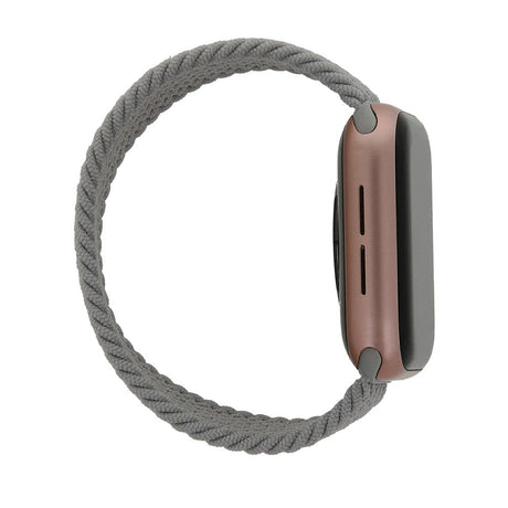 Apple Watch (42/44/SE/45/46/49 mm) Smartklokkerem i elastisk stoff - størrelse L - grå