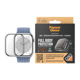 PanzerGlass Apple Watch 9/8/7 (41 mm) Helkropp D3O Bio Protection Cover m. Innebygd skjermbeskytter - Gjennomsiktig m. Svart ramme