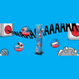 MUSE Bluetooth-tårnhøyttaler for barn m. Mikrofon for karaoke - Rød og blå drage