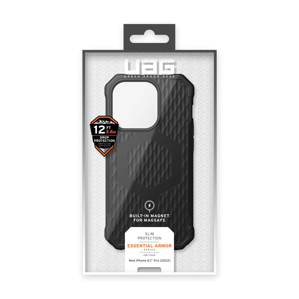 iPhone 14 Pro UAG ESSENTIAL ARMOR Series Bakdeksel - MagSafe-kompatibel - Svart