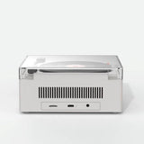 MOB - Trådløs Bluetooth-høyttaler m. Vekkerklokke - Vinyl Retro - Grå