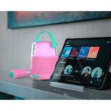 MOB høyttaler karaokesett m. Mikrofon - Rosa