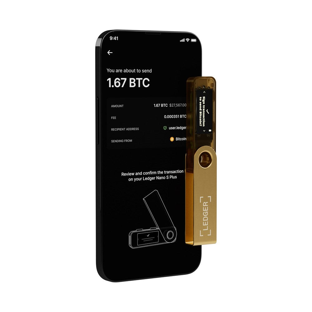 Ledger Nano S Plus Crypto Wallet - Gold