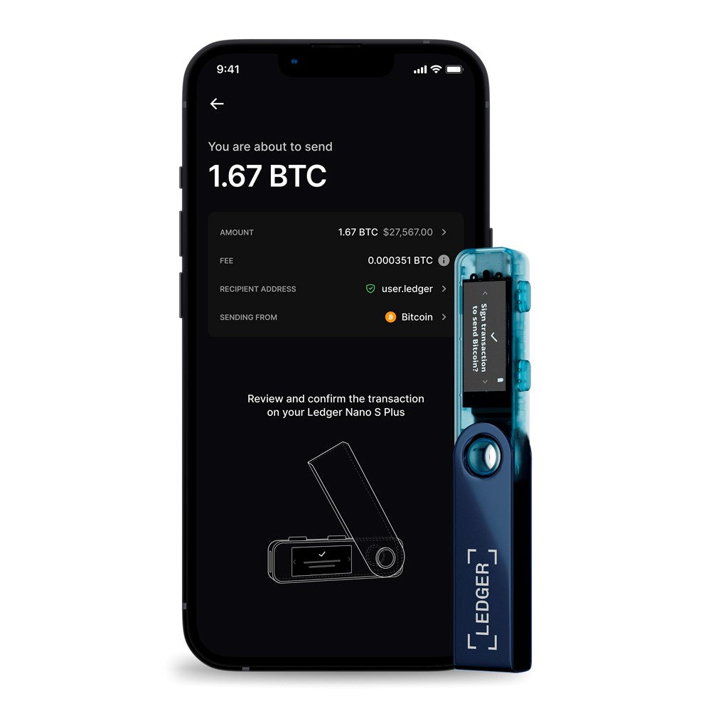 Ledger Nano S Plus Crypto Wallet - Neptune Blue